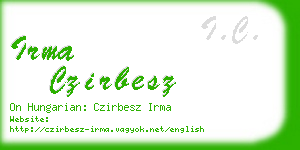 irma czirbesz business card
